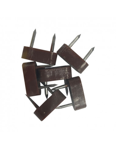 Pack 6 unités cabinet stop 2 points 7x18 marron edm