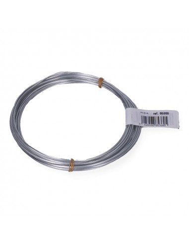 Pack 1 unités rouleau fil aluminium 1.5mm 5m argent