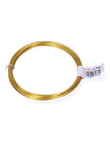 Pack 1 unités rouleau fil aluminium 1.5mm 5m d´or