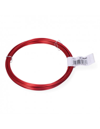Pack 1 unités rouleau fil aluminium 1.5mm 5m rouge