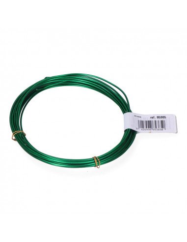 Pack 1 unités rouleau fil aluminium 1.5mm 5m vert