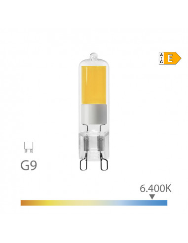 Ampoule led g9 5w 575lm 6400k dimmable lumière froid : ø1,43x6,45cm