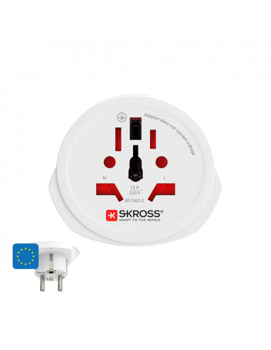 Adaptateur mondial vers l'europe skross 1500211-e