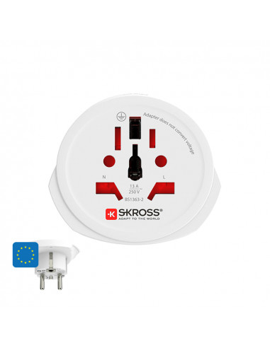 Adaptateur mondial vers l'europe skross 1500211-e