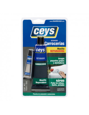 Ceys mastic carrosserie 100ml+6ml blister 505001