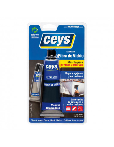 Ceys fibre de verre réparateur 75ml+6ml blister 505002