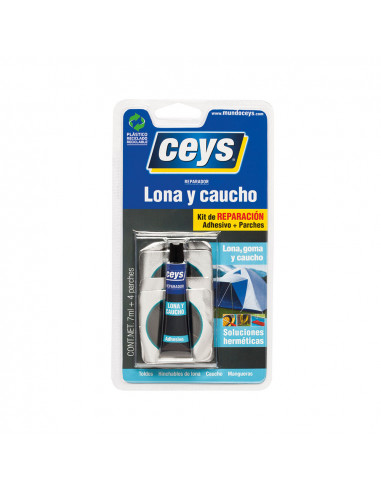 Ceys toile et caoutchouc réparateur blister 7ml 6unit. 505017