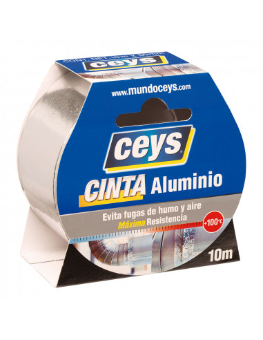 Rouleau ruban aluminium ceys 10m x 50mm. 507616