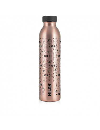 Bouteille isotherme en acier inoxydable copper series 591ml, noir de milan.