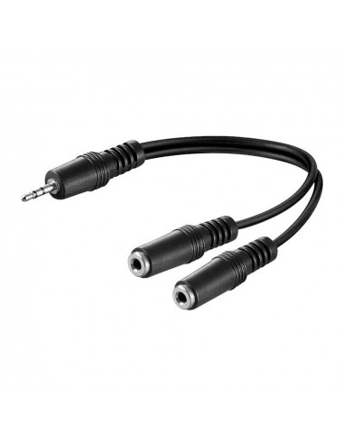 Adaptateur de cable 20cm. audio 1m à 2h jack 3.5 stéréo logilink