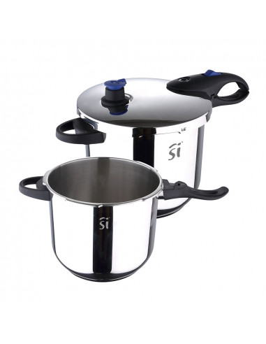 Ensemble 3 unit. ø22cm 4+5,5l autocuiseur en acier inoxydable duero sg1530 san ignacio