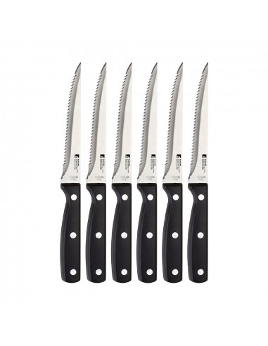 Set 6 couteaux masterpro gourmet en acier inoxydable bg8915mm bergner