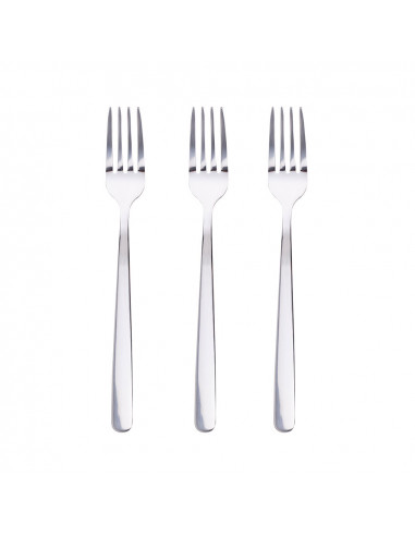 Ensemble 3 unit. fourchettes à dessert acier inoxydable mate root sg7780 san ignacio
