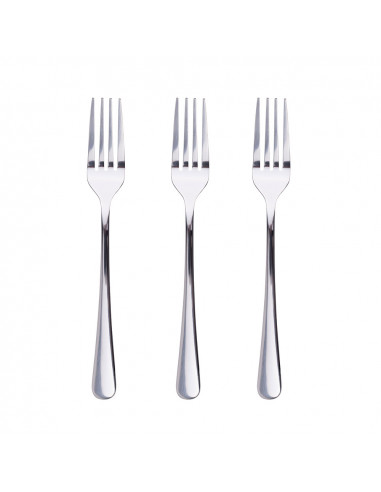 Ensemble 3 unit. fourchettes à dessert acier inoxydable brillant natur sg7781 san ignacio