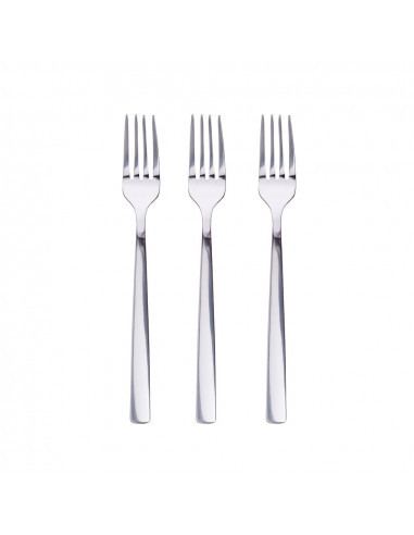 Ensemble 3 unit. fourchettes à dessert en acier inoxydable brillant terre sg7782 san ignacio