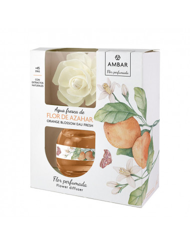 Désodorisant diffuseur "ambar" fleur d'eau frais fleur d'oranger 60ml