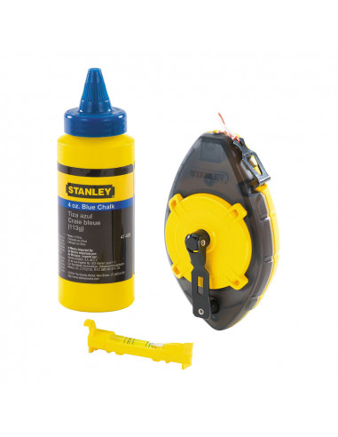 Powerwinder kit strip lignes 30m + poudre + niveau de corde 0-47-465 stanley