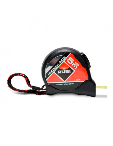 Mètre à ruban ironblade 5m x 25mm double indication r75909 rubi