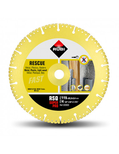 Disque diamant rescate vacuum brazed rsq ø115mm superpro r30900 rubi