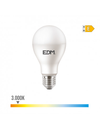 Ampoule standard led e27 15w 1900 lm 3000k lumière chaude ø6,8x12,8cm edm