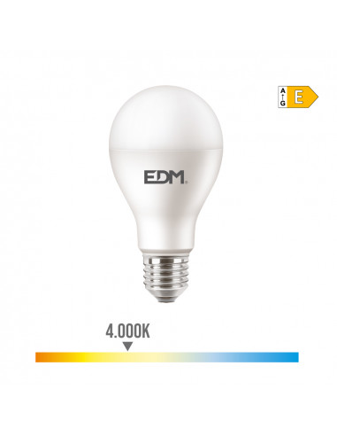 Ampoule led standard e27 15w 1900 lm 4000k lumière neutre ø6,8x12,8cm edm