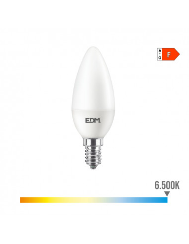 Ampoule led bougie e14 8w 806 lm 6500k lumière froide ø3.8x11.4cm edm