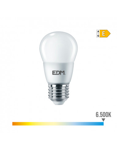 Ampoule sphérique e27 7w 806 lm 6500k lumière froide ø4,8x9,3cm edm
