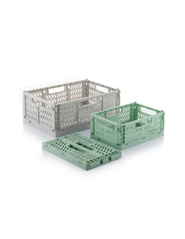Lot de 3 boites de rangement pliables et empilables boxtor v0103244 innovagoods