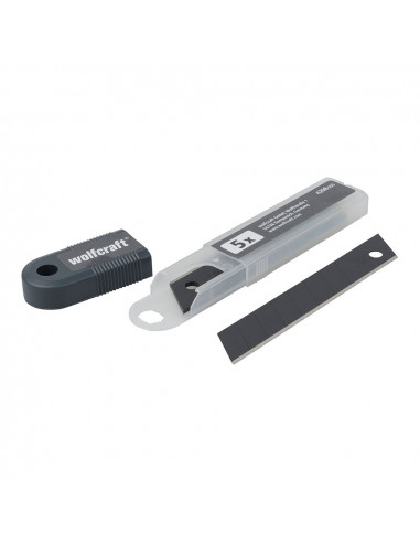 Jeu de 5 lames amovibles 18mm pro sharp noir 4208000 wolfcraft