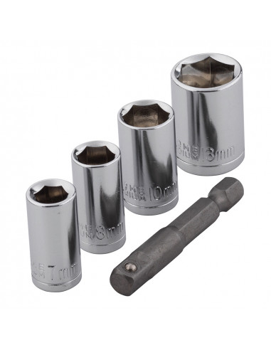 J. clés à douilles, 5 p. an. 7/8/10/13 2413000 wolfcraft