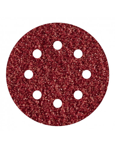 Pack de 5 feuilles abrasives adhesives, corindon, grain 60, perforées ø125mm 2250000 wolfcraft