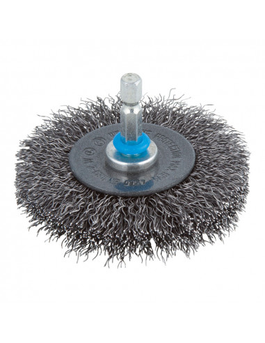 Brosse à disque en fil d'acier vast hexagonal ø75x10mm 2100000 wolfcraft