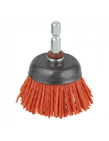 Brosse tasse fil nylon, agressive, vaste. hexagonal ø50mm 1505000 wolfcraft