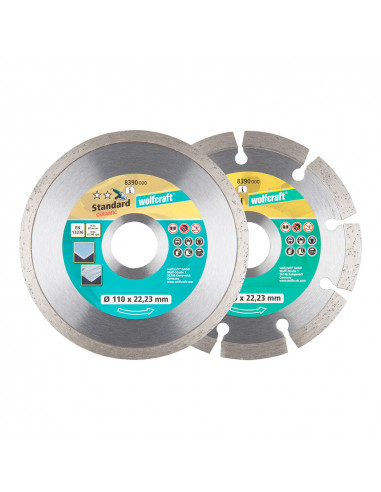 Jeu de 2 disques de coupe diamant. ø110 mm 8390000 wolfcraft