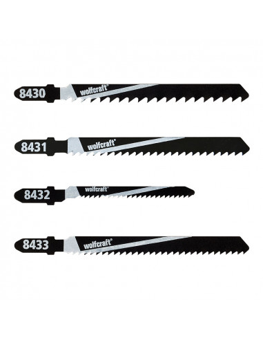 Jeu de 10 lames de scie sauteuse, tige en t 8430000 wolfcraft