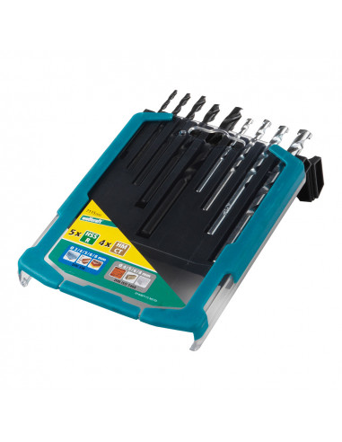 Jeu de forets pour métaux et pierre 9 pièces 7115000 wolfcraft