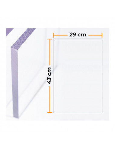 Assiette polycarbonate transparente 4mm - 29x43cm.