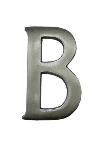 Lettre b nickel mat 10 cm fixation invisible edm.