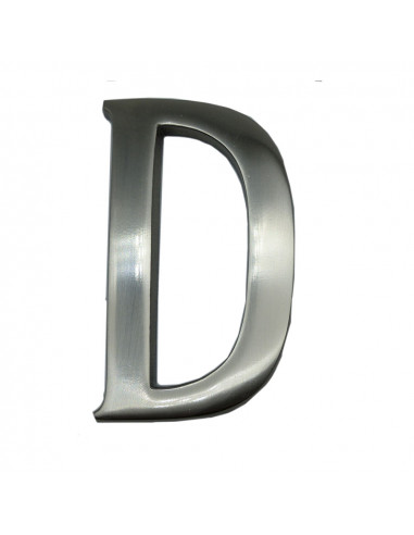 Lettre d nickel mat 10 cm fixation invisible edm