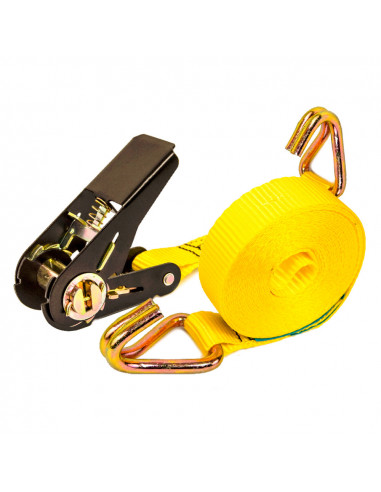 Sangle à cliquet 25mm 4,5+0,5m avec crochet ferme 027,046,025,108 ponsa