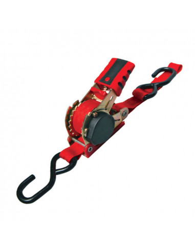 Sangle à cliquet retractable 25mm 2,4m avec crochet ferme 013,289,025,501 ponsa