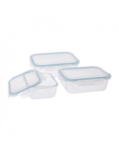 Set de 3 boites a lunch en verre