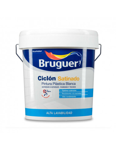 Bruguer blanc satin cyclone plastique inture 15l.