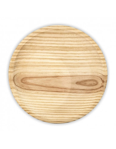 Assiette spéciale pieuvre en bois 22cm fm