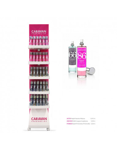 Caravan display 150ml pour l'achat de 120 unités parfums caravan