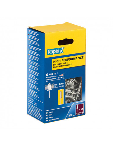 Coffret 350 rivets ø4.8x10mm - haute performance 5001435 rapid