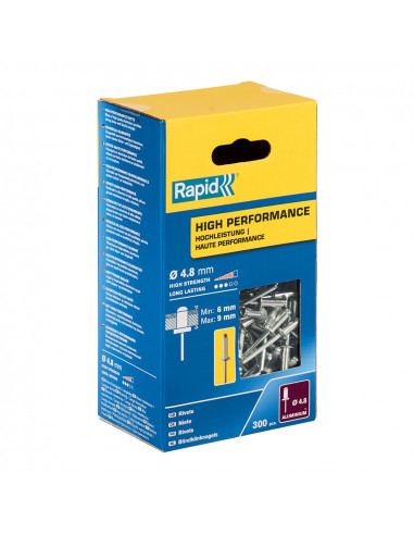Coffret 300 rivets ø4.8x12mm - haute performance 5001436 rapid