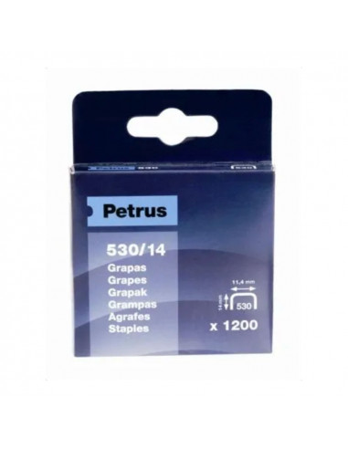 Boîte 1200 agrafes mod. 530/14mm 77517 petrus