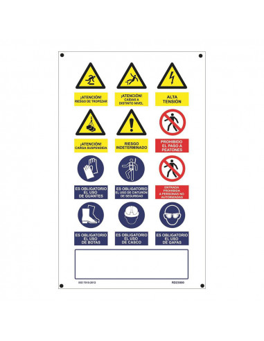 Affiche de travail multiple vertical pvc 0.4mm 500x900mm normaluz