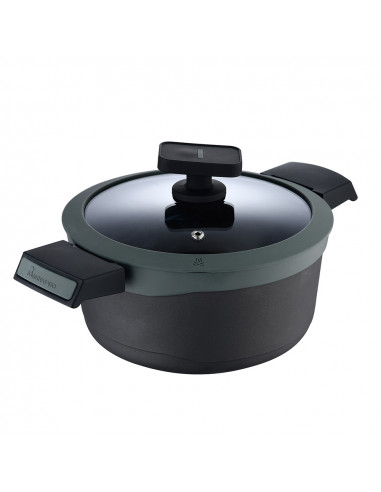 Casserole ø20x10cm en fonte d'aluminium avec couvercle gastro reeco bgmp-8106 masterpro